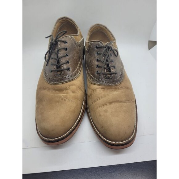 Mens Bass & Co Leather Oxford Shoes Brown Tan 9.5M - Picture 8 of 8